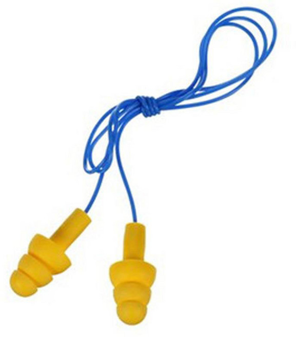 작업시 청력손실예방 보호구 3M 귀마개 끈타입 군대 현장 안전 산업용 경찰, 1개