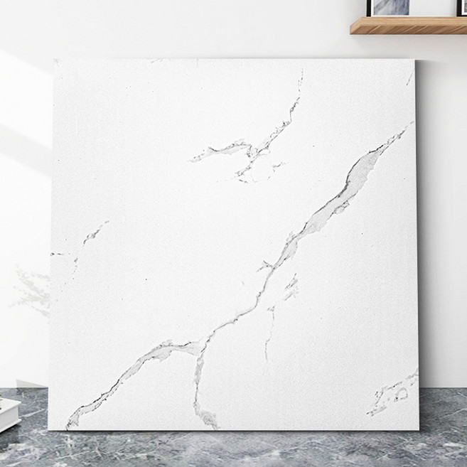 Fowod 800X800mm PVC붙이는 데코타일 접착식 정사각 장판 셀프시공 대리석 모방 바닥 스티커 1.6mm 두께, 10개, 접착식바닥E01