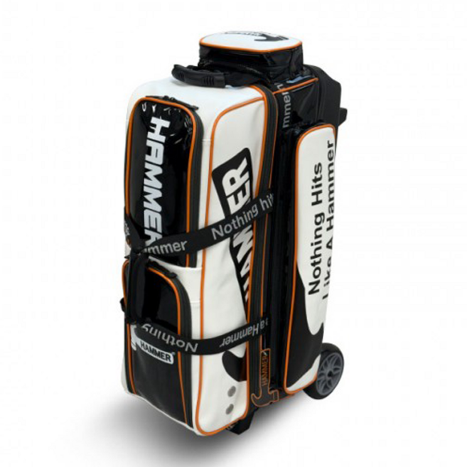 (보코보송 증정) 햄머 3볼 볼링가방 볼링백 2026, 1개, 블랙/화이트