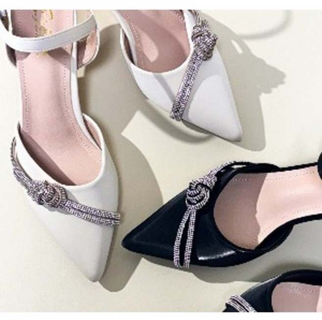 rx9688-2 큐빅매듭 양사이드 미들펌프스 굽높이6cm