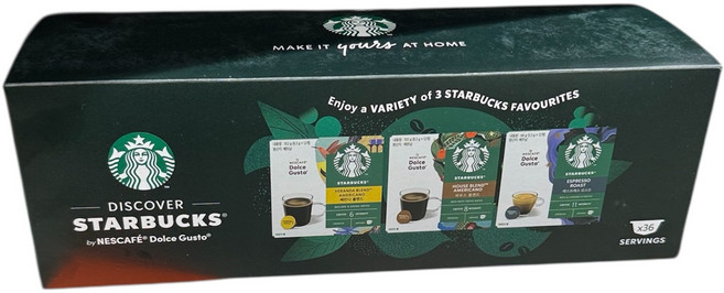 스타벅스 돌체구스토 캡슐 커피 버라이어티 팩 세트 (베란다+하우스블렌드+에스프레소), 1박스