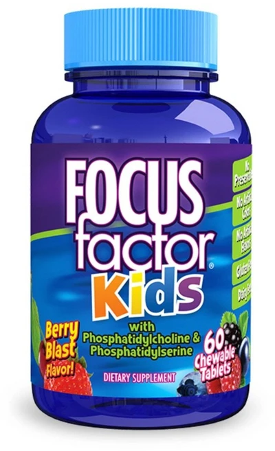 Focus Factor 키즈 컴플리트 데일리 츄어블 비타민 브레인 기능 60캡슐, 1개, 60정 - 쿠팡