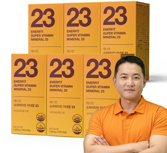 킵유어핏 에너핏 슈퍼 멀티 비타민 미네랄 23종 올인원 종합 영양제, 6박스, 60정