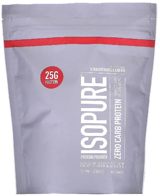 이소퓨어 탄수화물 제로 프로틴 Isopure Zero Carb 딸기크림 파우더 454g, 1개 - 쿠팡