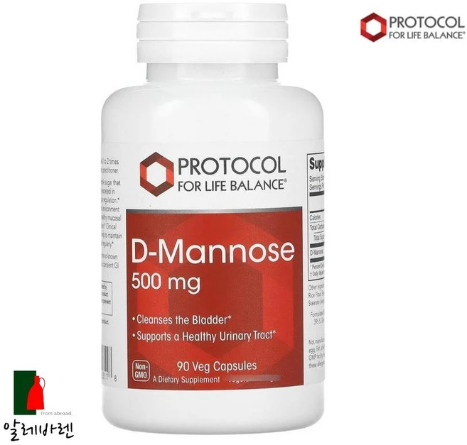 Protocol for Life Balance D-만노오스 500mg 90 야채 캡슐, 1개, 90정 - 쿠팡