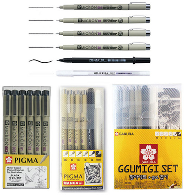 사쿠라 피그마 망가세트 콤보엽서 만화그리기용 모음, 사쿠라 피그마 망가 펜세트