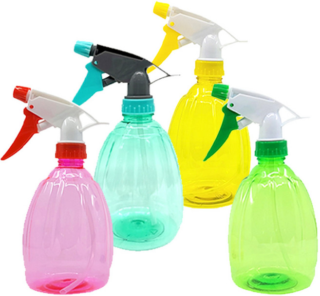리빙캔버스 미세분사 원예 분무기 식물관리 가정용 스프레이 병 500ml, 레드,옐로우,그린,민트, 4개
