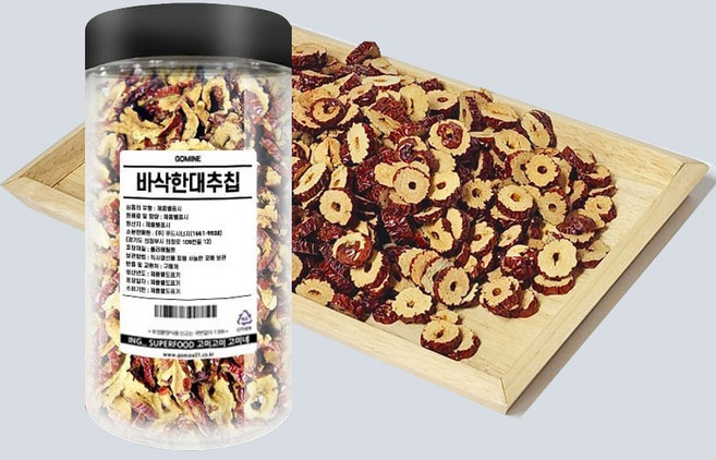 고미네 대추칩 슬라이스 120g(통), 1개, 120g