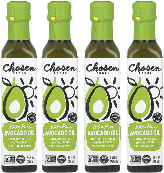 초슨푸즈 초슨푸드 100% 퓨어 아보카도 오일 다목적 쿠킹오일, 250ml, 4개