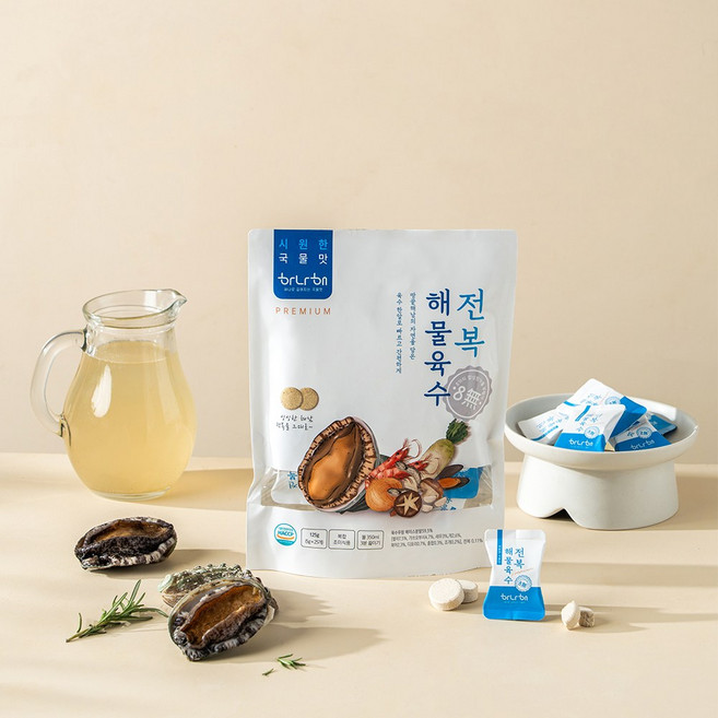 전복 해물육수 한알 국물내기 조미료, 50개, 5g