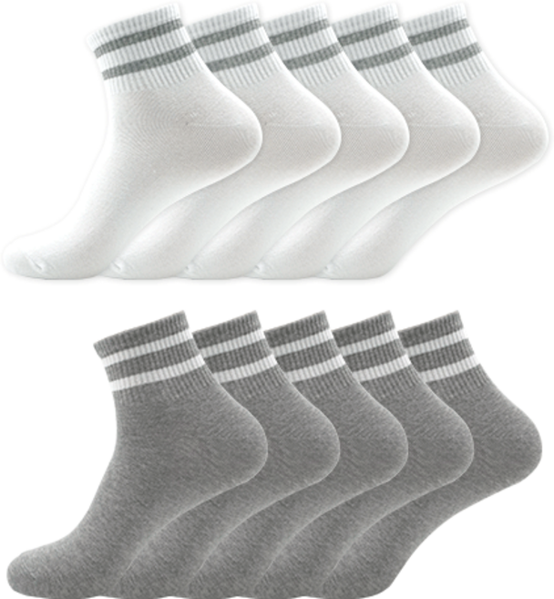 윌리엄리 남성 빅사이즈 양말 링글중목 10켤레