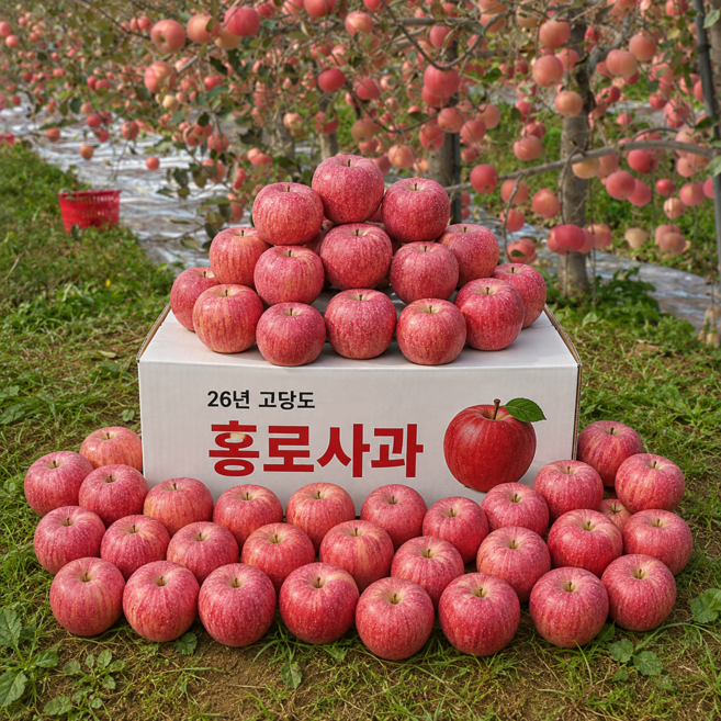 [26년 첫고당도사과] 초특가 당도선별 빨간사과 꿀 사과, 1박스, 5kg