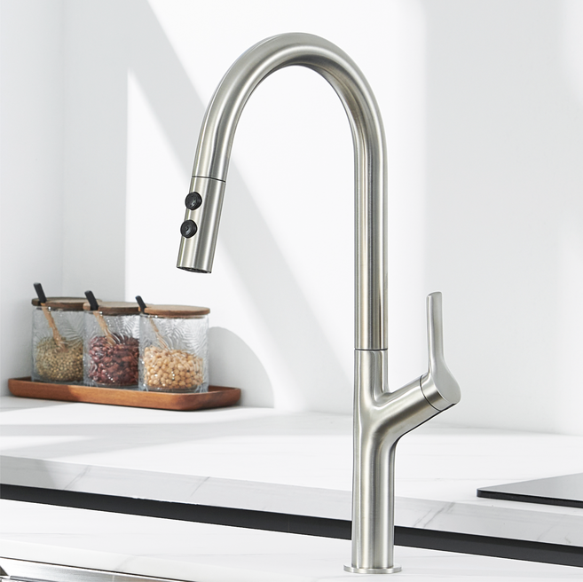 준앤코 KF401 프리미엄 스테인리스 싱크대수전, 1개