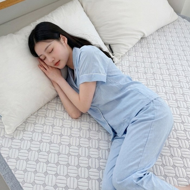 아이스 쿨링 냉감 침대 패드 바디필로우 시원한 여름, 쿨매트, 냉감패드_스퀘어 그레이