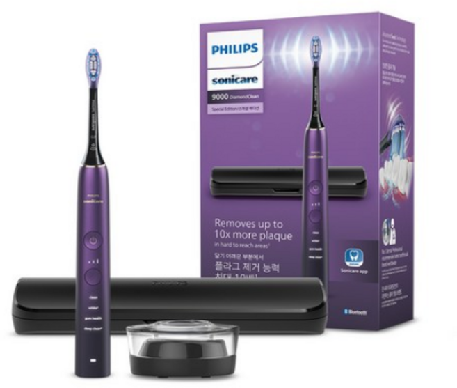 필립스 다이아몬드클린 9000 스페셜 에디션 전동칫솔, HX9911/74(Kc인증), 퍼플 블랙, 1개