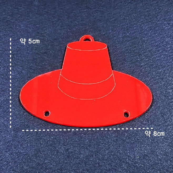 레진아트 전통자개공예 빨강 아크릴 갓저승사자(낱개판매), 1개, 공예품