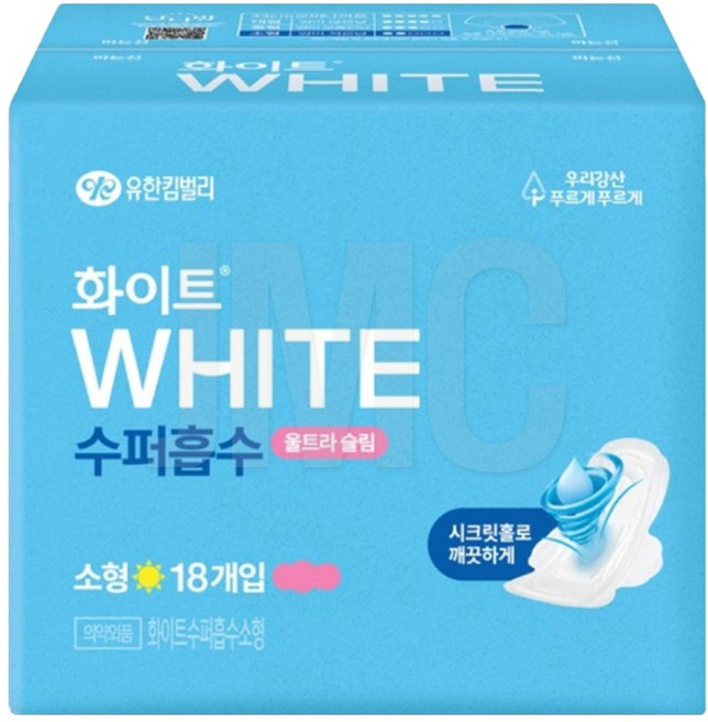화이트 수퍼흡수 생리대 소형 생리대 18개입, 1개