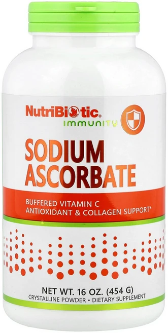 뉴트리바이오틱 Immunity 아스코르브산 나트륨 결정질 분말 454g(16oz), 454g, 1개 - 쿠팡