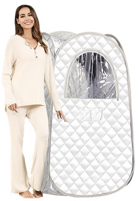 가정용 접이식 사우나 찜질 박스 전신 스팀 사우나기 휴대용 찜질기 온열 스팀 사우나 텐트, 퍼플 1인용 기계 + 상자 기본 포함