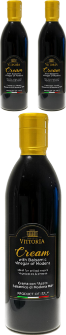 빌라비토리아 IGP 모데나 무과당시럽 발사믹 크림(배합비율 95%), 3개, 500ml