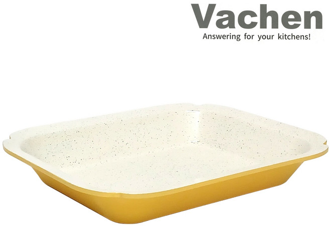 토탈하우스 바첸 쿠커블웨어 헤라 (옐로우) 직사각 Vachen 인덕션 가스렌지 겸용 2707, 1개