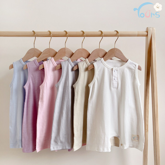 【YOUrs優兒思】棉甜無袖連身衣 寶寶服(台灣製童裝 夏季嬰兒 短袖休閒 連身衣)