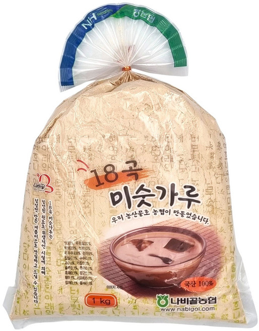[농협] 함평 나비골농협 18곡 국산 미숫가루, 1kg, 1개