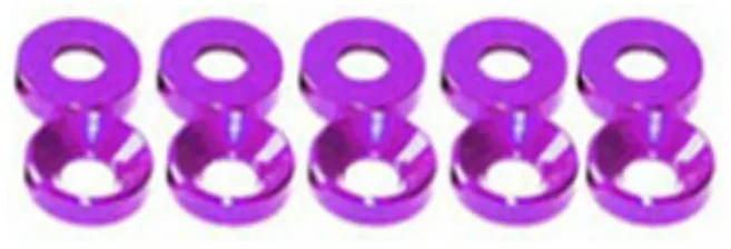 10개 M2-M6 알루미늄 컬러풀 아노다이징 플랫 헤드 스크류 볼트 & 와셔 키트 DIY RC 드론 3D 프린터용 다양, 03 M2, 12 Purple