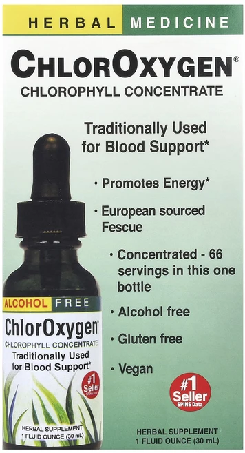 Herbs Etc. ChlorOxygen® 엽록소 농축물 알코올 무함유 50mg 30ml(1fl oz), HerbsEtcChlorOxygen엽록소농축물알코올무함, 1개, 30ml - 쿠팡