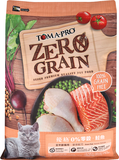 TOMA-PRO 優格 全齡貓 零穀乾飼料, 1袋, 5.5lb, 鮭魚