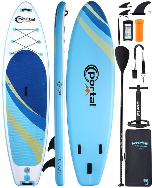 PORTAL SUP Inflatable Paddle Board for Adults 10'6'' Stand Up Paddleboard Non-Slip Deck Blow up Pa, PORTAL SUP Inflatable Paddle B