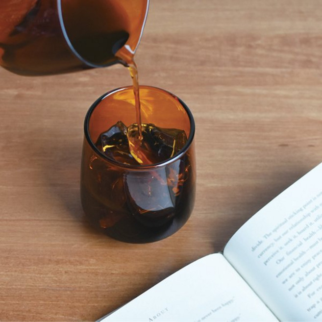 킨토 세피아 머그 270ml 내열유리잔, 황색, 1개