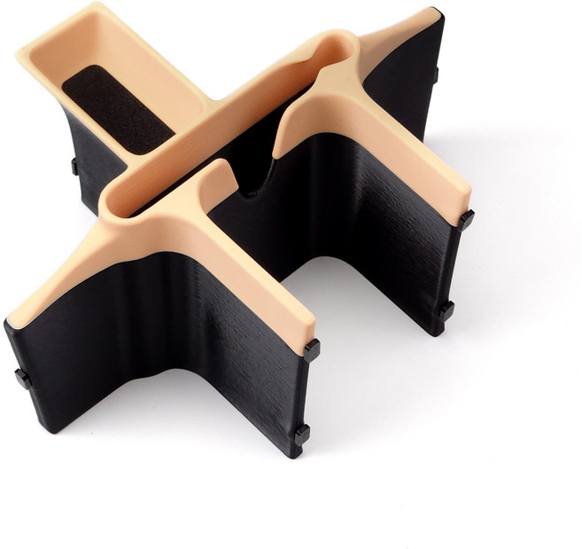 핏콘 팰리세이드 2025 풀제인지 수직수납 콘솔 트레이, 1 양문형, 3 블랙_스킨