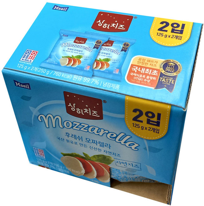 매일유업 상하치즈 후레쉬모짜렐라치즈 아이스포장, 250g, 1개