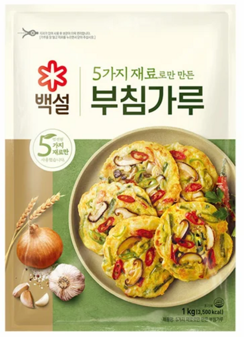 백설 5가지 재료로만 만든 부침가루, 1kg, 1개
