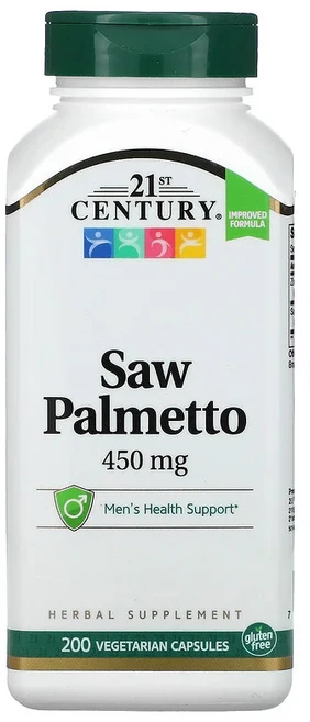 21st Century 21세기 센트리 쏘팔메토 450mg 베지 캡슐 200정 아연 왕겨 농축물 쌀겨 추출물 포함 글루텐 무포함, 2개 - 쿠팡