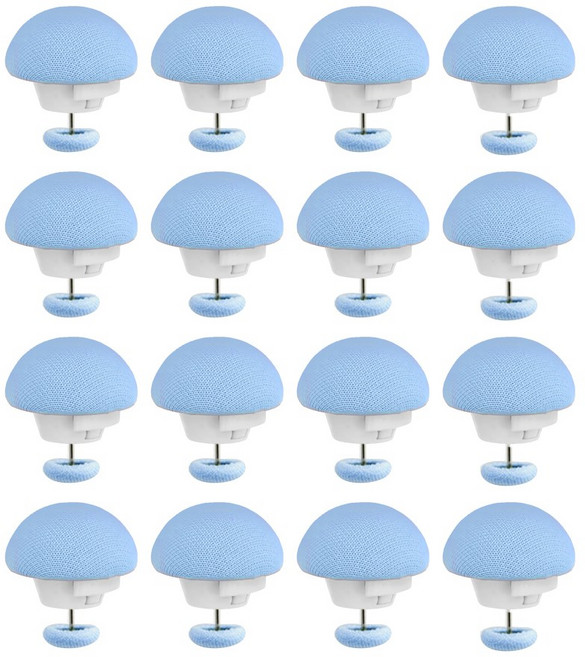 8+8기획 트리오즈 침대 고정핀 매트리스 이불 커버 밀림방지, 16개, 블루