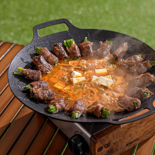 800도씨 캠핑 아리수 그리들 고기불판 코팅팬, 아리수 전골 그리들 XL