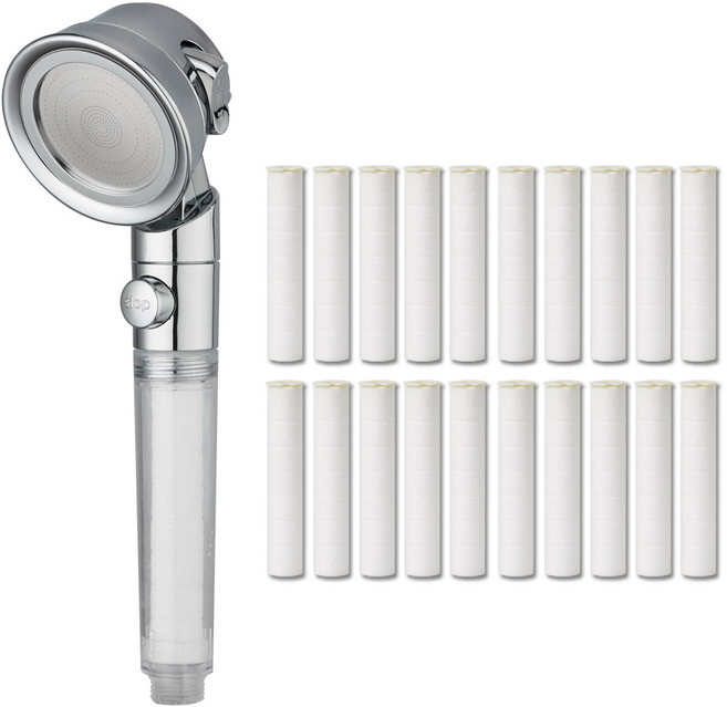 벨라워시 3단조절 수압상승 온오프 필터 샤워기 세트, 샤워기1+필터20, 1개