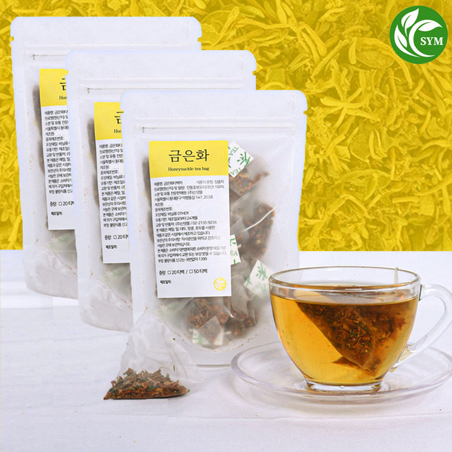 신영몰 국산 금은화차 50티백 국내산 인동꽃봉오리만 사용, 3개, 50개입, 1g