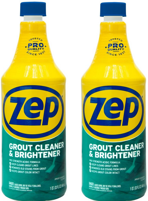 Zep 젭 그라우트 욕실 부엌 세정제 클리너 32oz(946ml) 2팩, 2개, 946ml