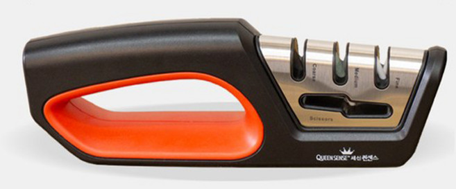 퀸센스 칼갈이 숫돌 가위갈이 가정용 세라믹 연마기, 블랙, 1개