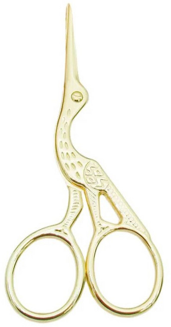 무지개 황새 자수 가위 스테인리스 스틸 작은 공예 재봉용 양장용 가위, 금, 1개