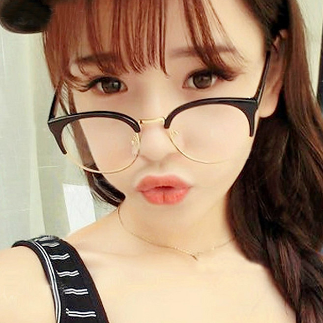 復古文青金屬半框眼鏡 O2922 輕巧舒適修飾臉型