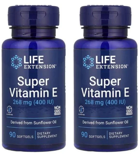 (1+1) 라이프익스텐션 슈퍼 비타민E 268mg(400IU) 90소프트젤, 90정, 2개 - 쿠팡