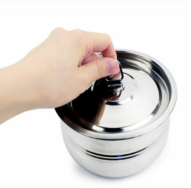 스테인레스 항아리모양 음식보관통 업소용양념단지 깍두기통 양념보관통 항아리단지, 대, 1개