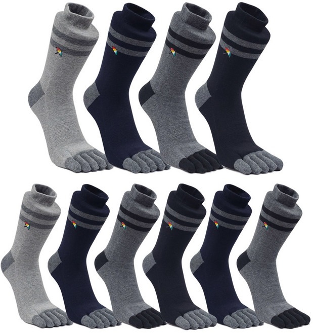 아놀드파마 10켤레 뒤틀림방지 남자링글 발가락양말 장목 BA007