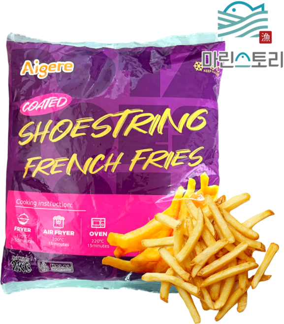 아이그레 감자튀김 코팅슈스트링 7mm 대용량 2kg 감튀, 5개