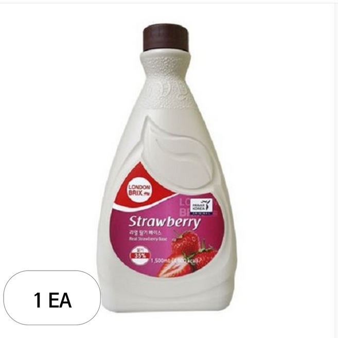 런던브릭스 리얼 딸기 음료 베이스, 1.5L, 1개