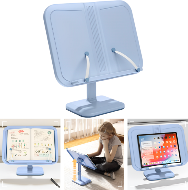 킵틸 높이 각도 조절 북스탠드 논슬립 안전형 독서대, 하늘